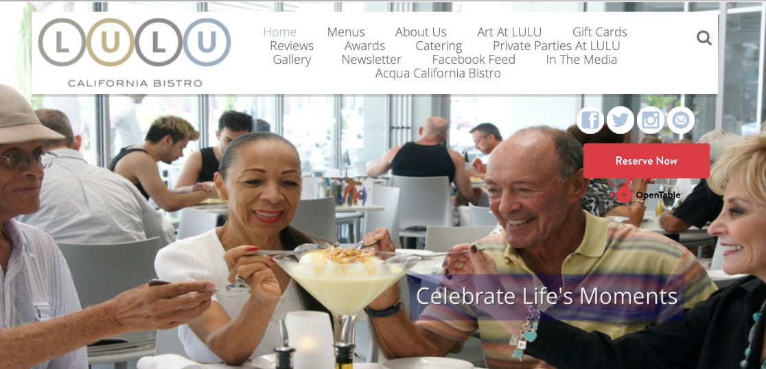 Restaurant Website That is Clearly Not Optimized For Mobile