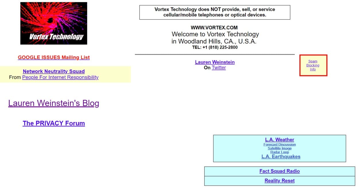 vortex.com Website Screenshot