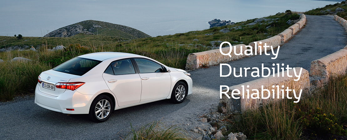 quality, durability and reliability by toyota