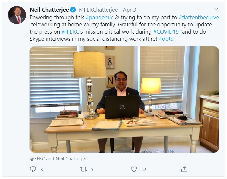 Neil of FERC Working From Home Twitter Update