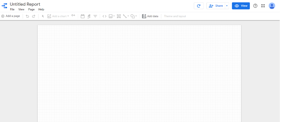 Blank Report Template - Google Data Studio