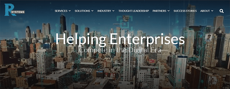 Website Home Page with Image Banner