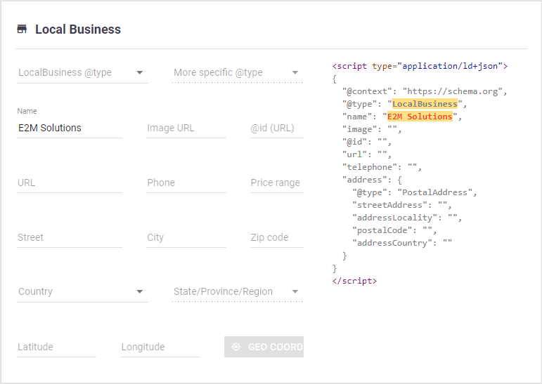 Schema Markup Generator Tool from Merkle