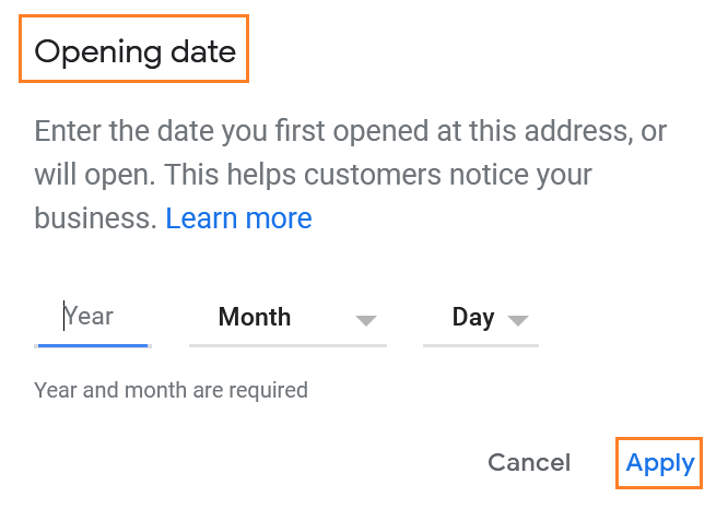 GMB Opening Date