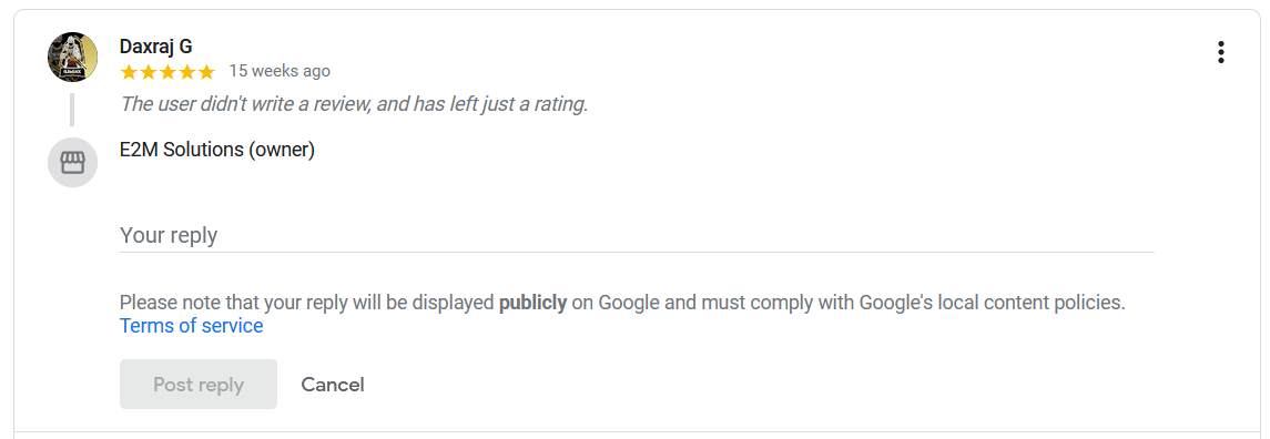 Reply to Reviews