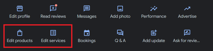 add products and services